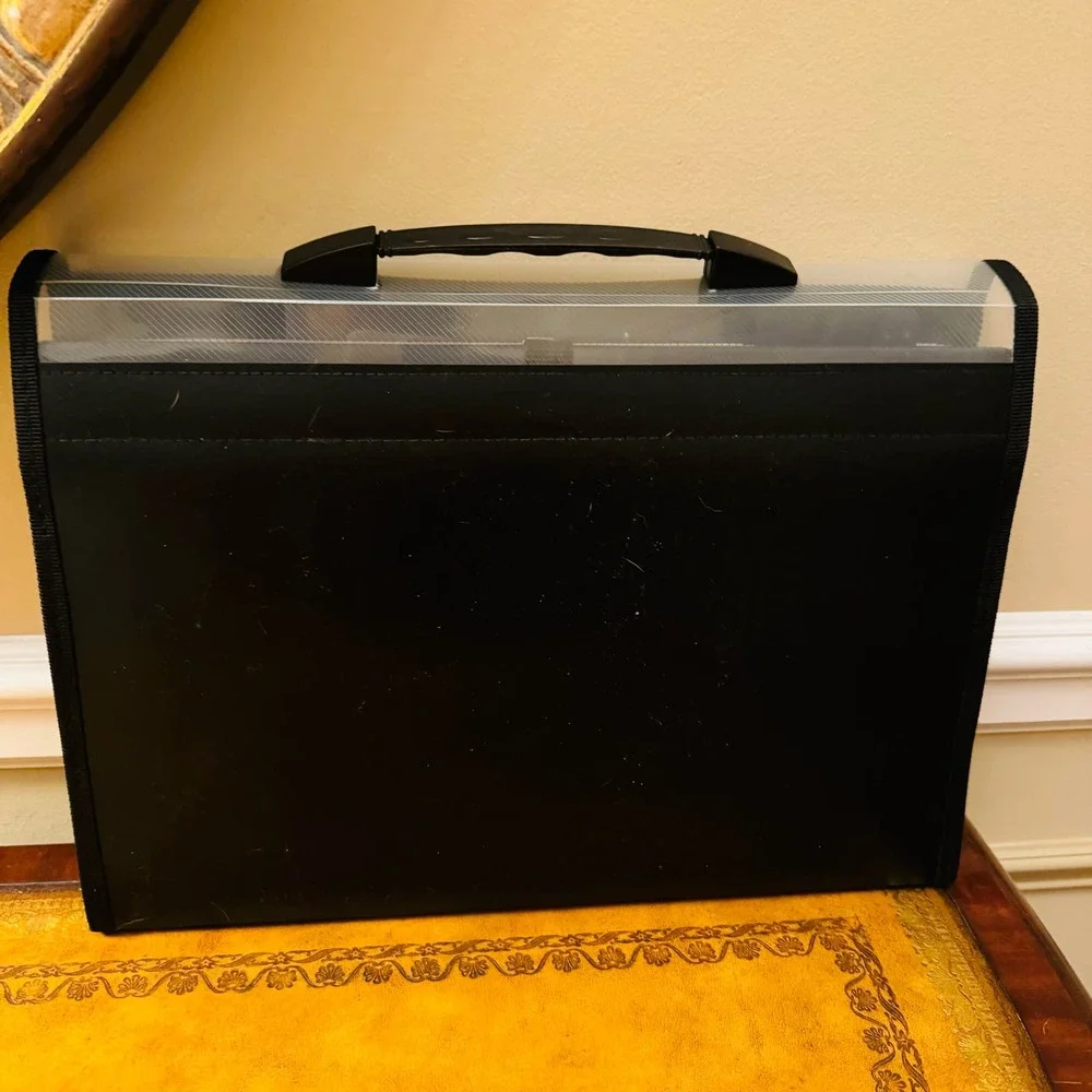 Pendaflex Hanging Wall Organizer Black Bright Color Folders Carry Case 52891
